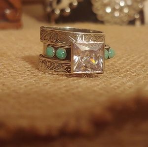 rockin out silver Jewelry - Rockin out silver 3ring set NEW rockin out silver Jewelry - Rockin out silver 3ring set NEW